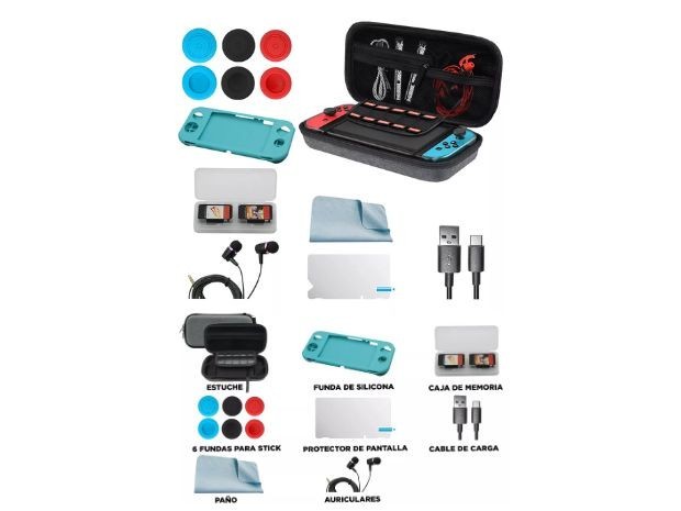 &u+ NINTENDO SWITCH CASE SET 12 EN 1 LITE (032)